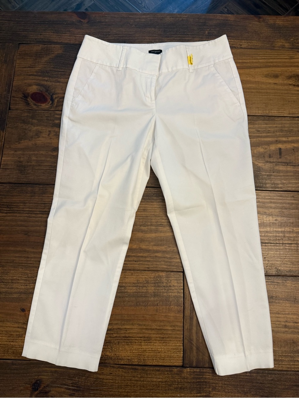 Ann Taylor White Signature Dress Pants